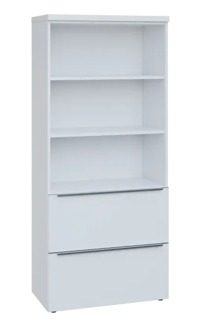 SIN 5 - 82ZN kancelářská skříň, 2-zásuvková/nika, 1820x800x400, bílá